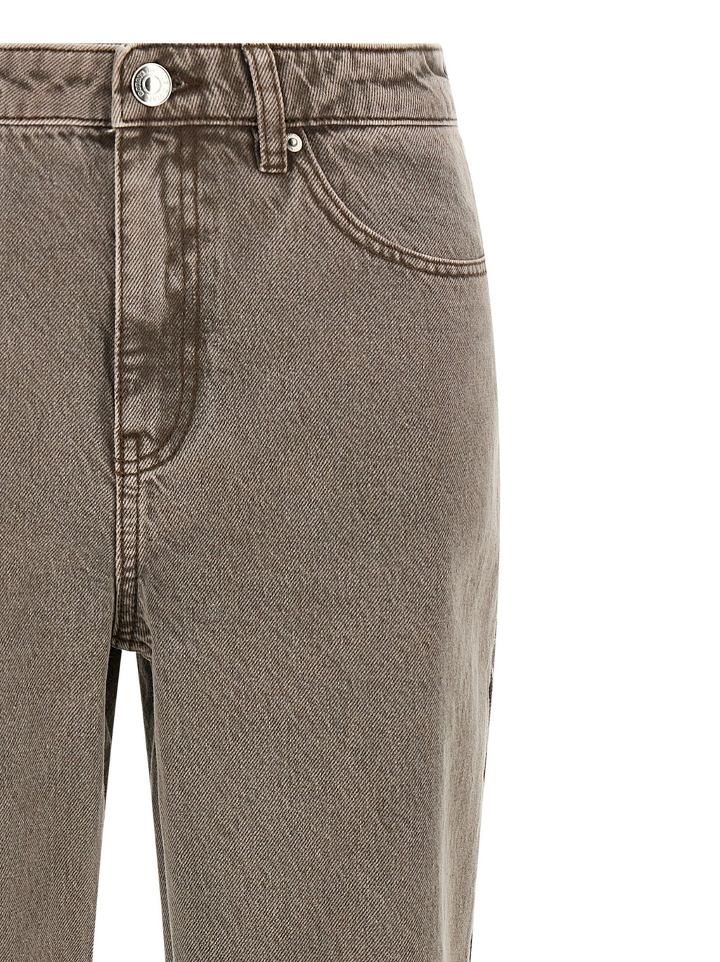 ROTATE BIRGER CHRISTENSEN Brown Cotton Straight-Leg Jeans ROTATE BIRGER CHRISTENSEN