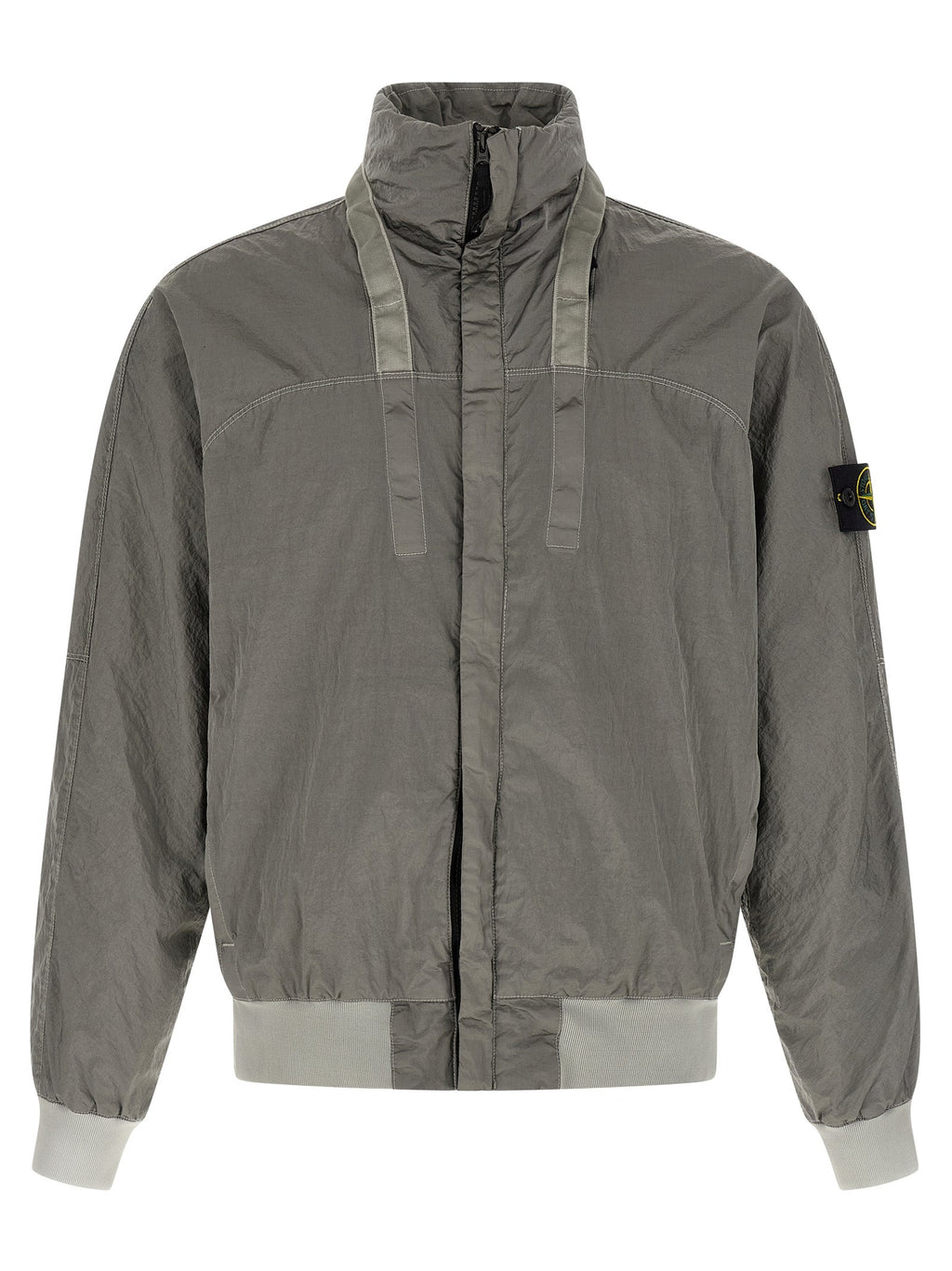 Stone Island Gray Polyamide Bomber Stone Island