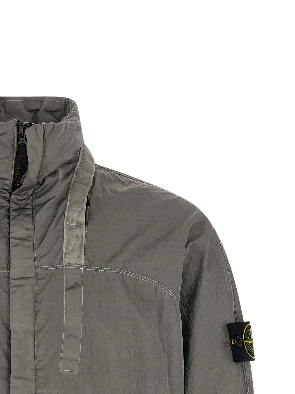 Stone Island Gray Polyamide Bomber Stone Island