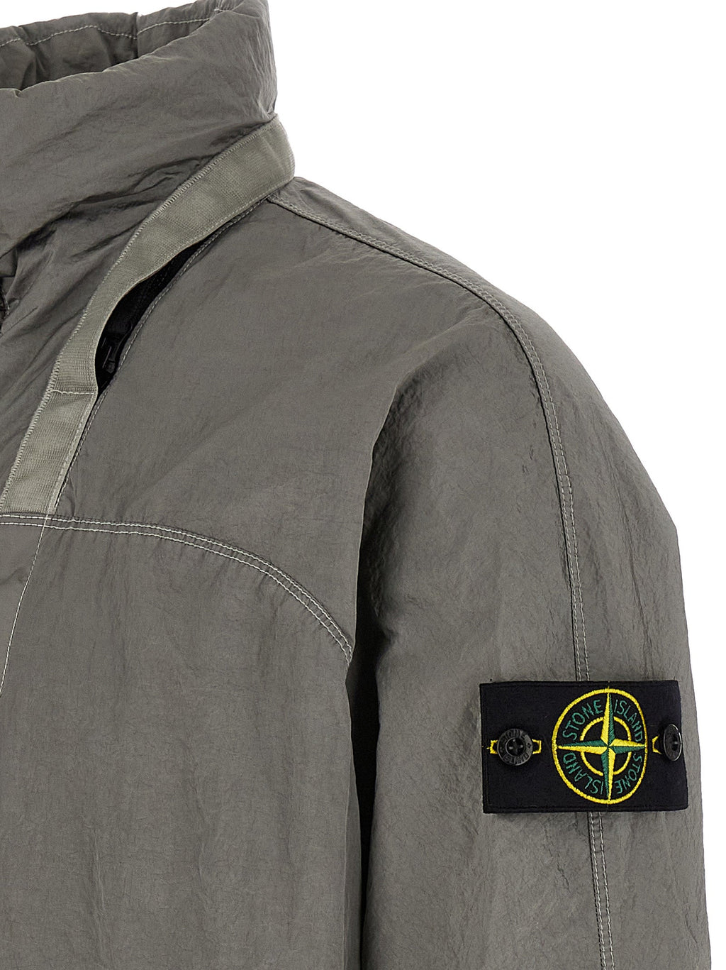 Stone Island Gray Polyamide Bomber Stone Island