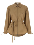 Moncler Beige Cotton Full-Length Jacket Moncler