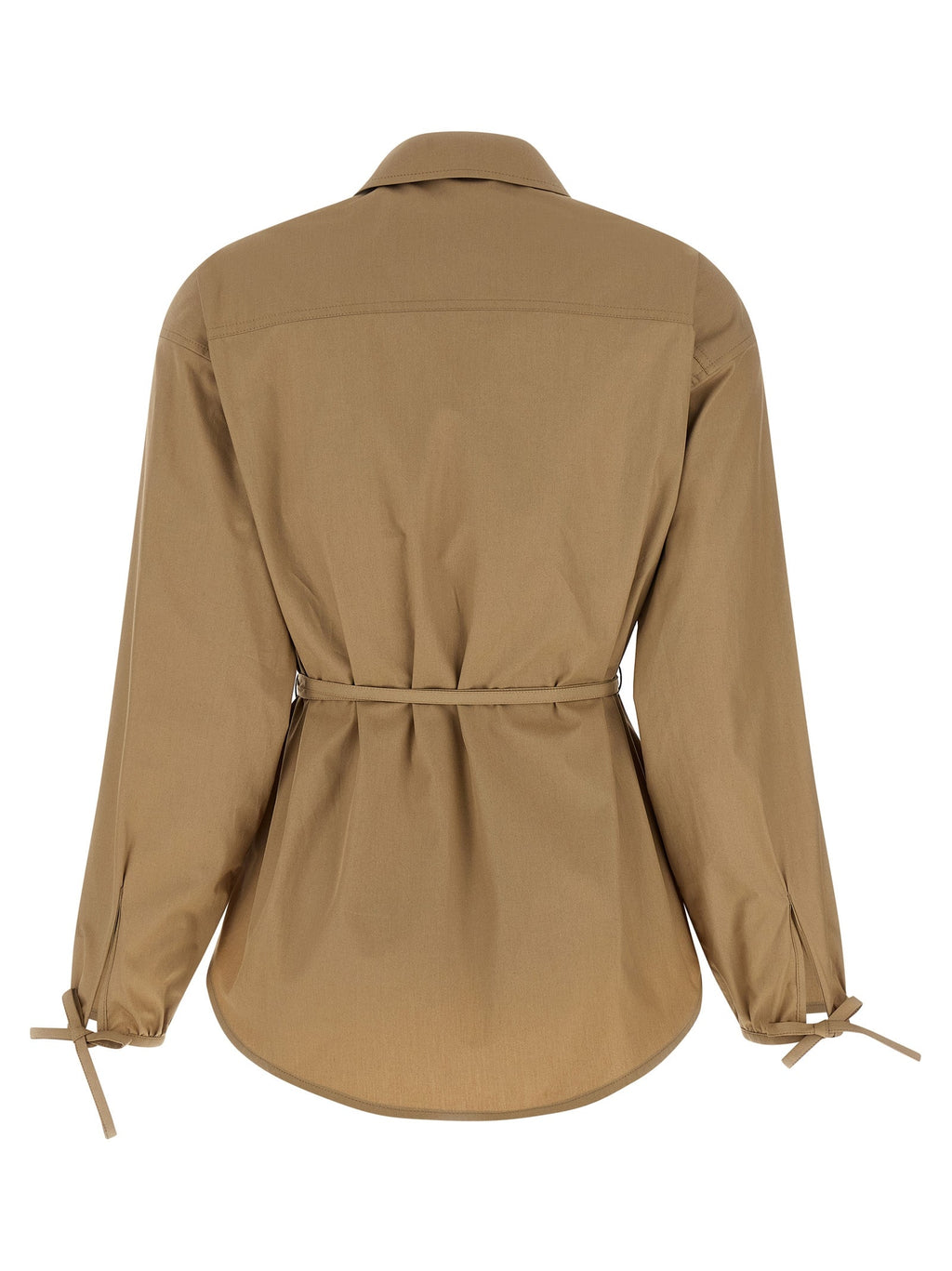 Moncler Beige Cotton Full-Length Jacket Moncler