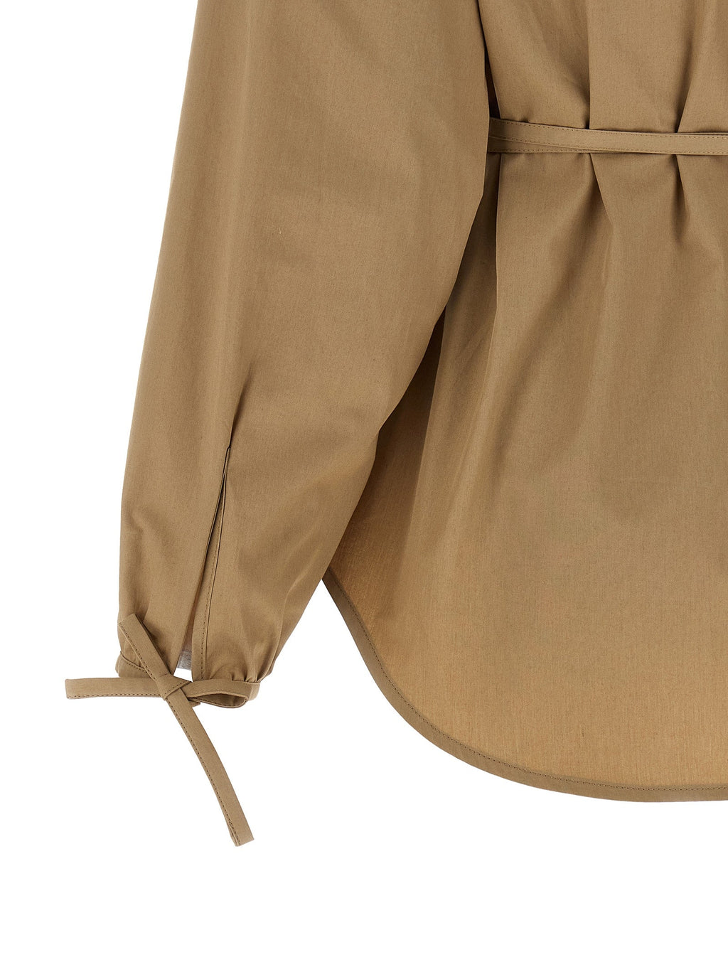 Moncler Beige Cotton Full-Length Jacket Moncler
