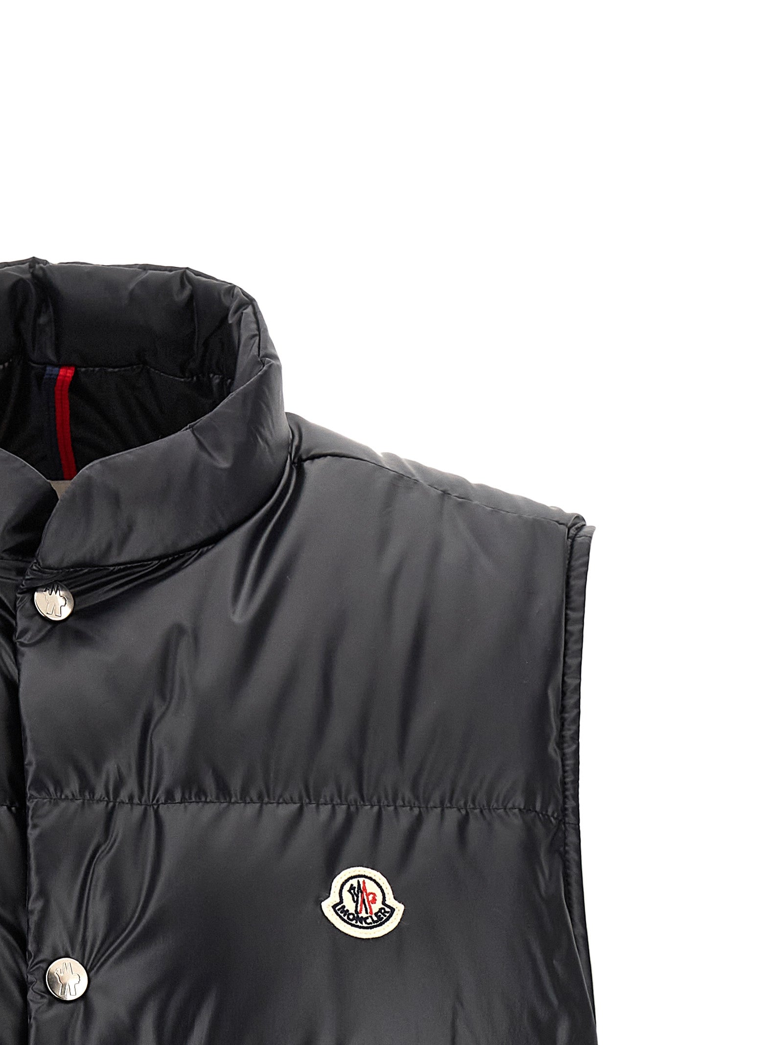 Moncler Blue Polyester Sleeveless Jacket Moncler