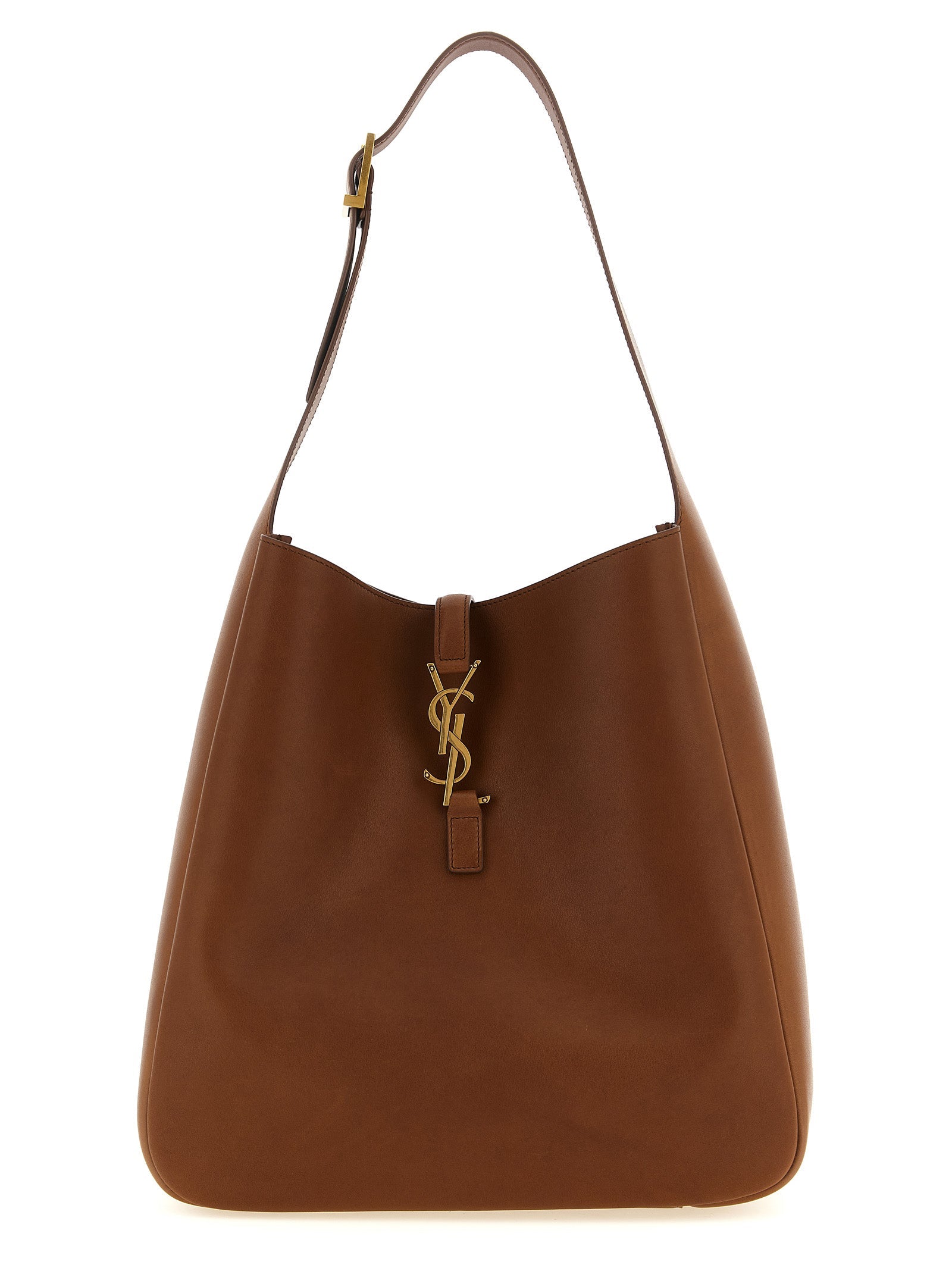 Saint Laurent Brown Calfskin Shoulder Bag Saint Laurent