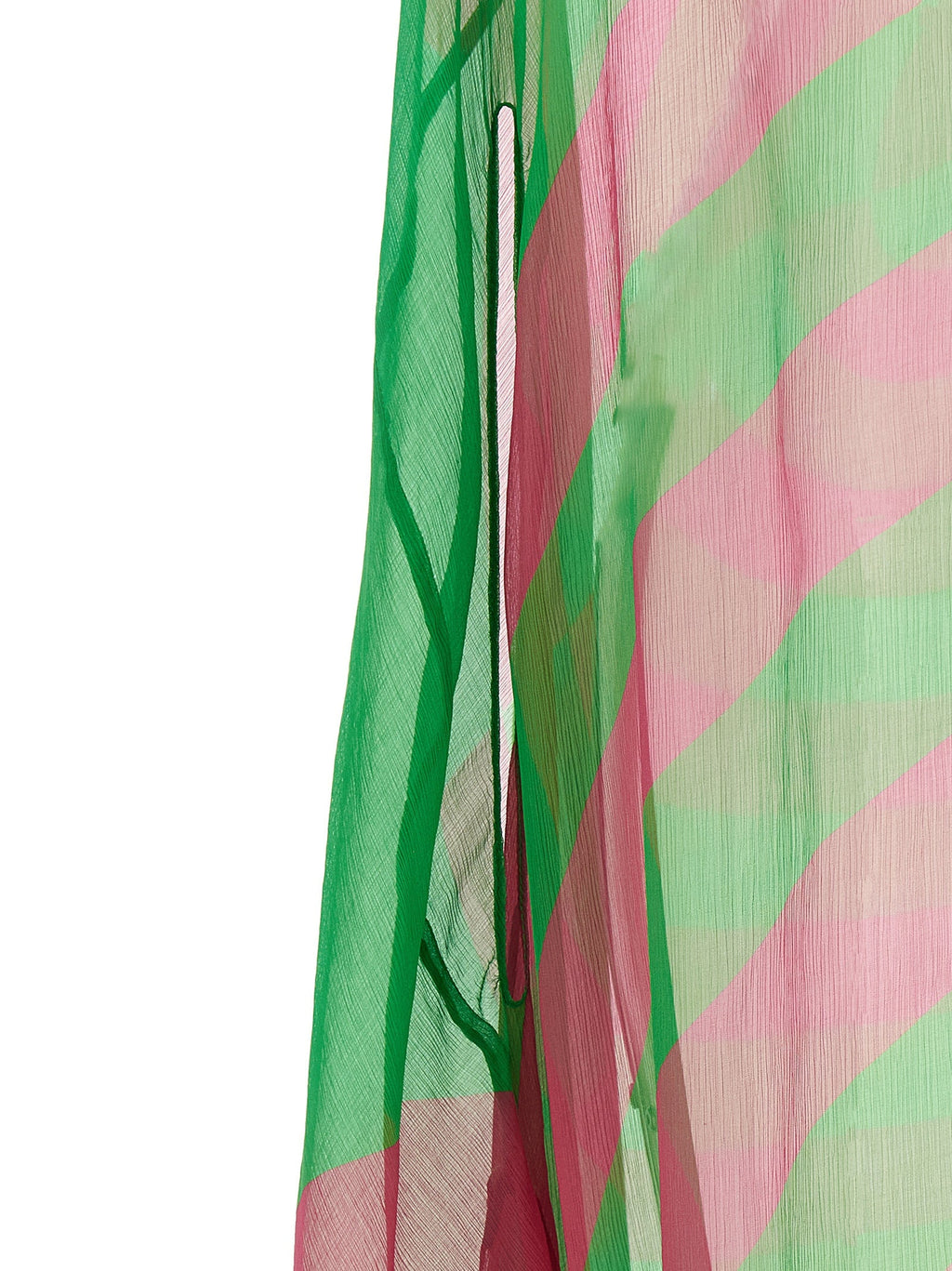 Dries Van Noten Bicolor Silk Midi Dress Dries Van Noten