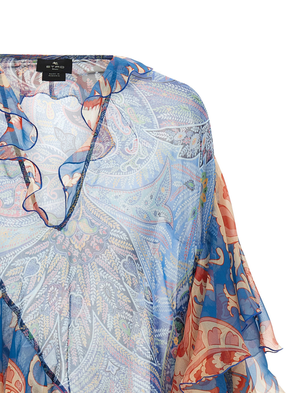Etro Blue Silk Blouse Etro