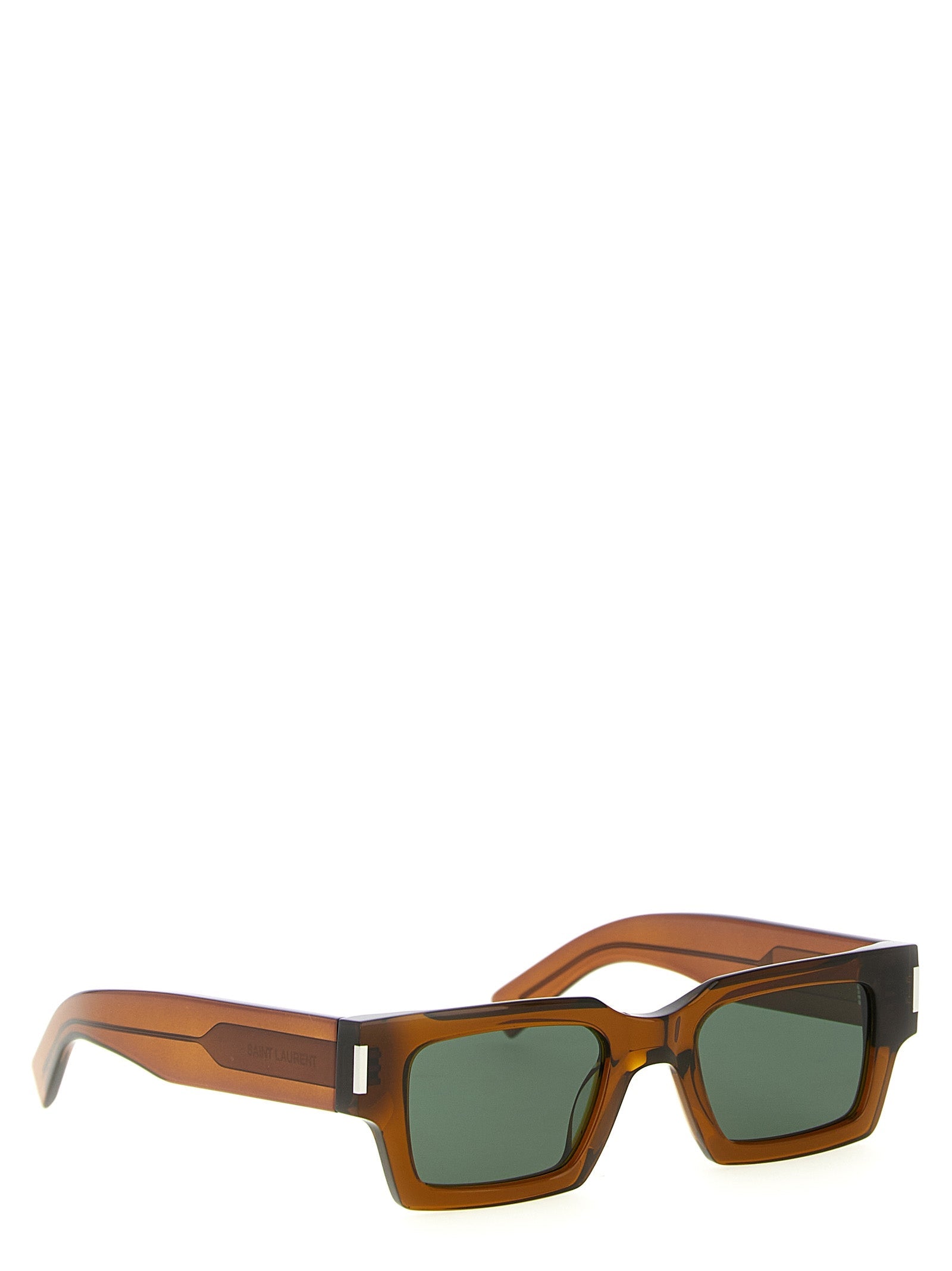 Saint Laurent Brown Acetate Sunglasses