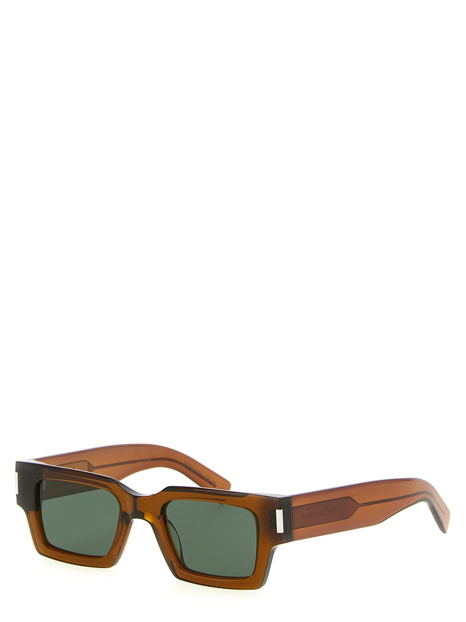 Saint Laurent Brown Acetate Sunglasses