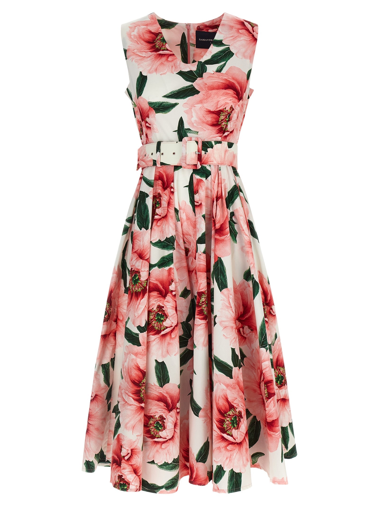 SAMANTHA SUNG Multicolor Cotton Midi Dress SAMANTHA SUNG