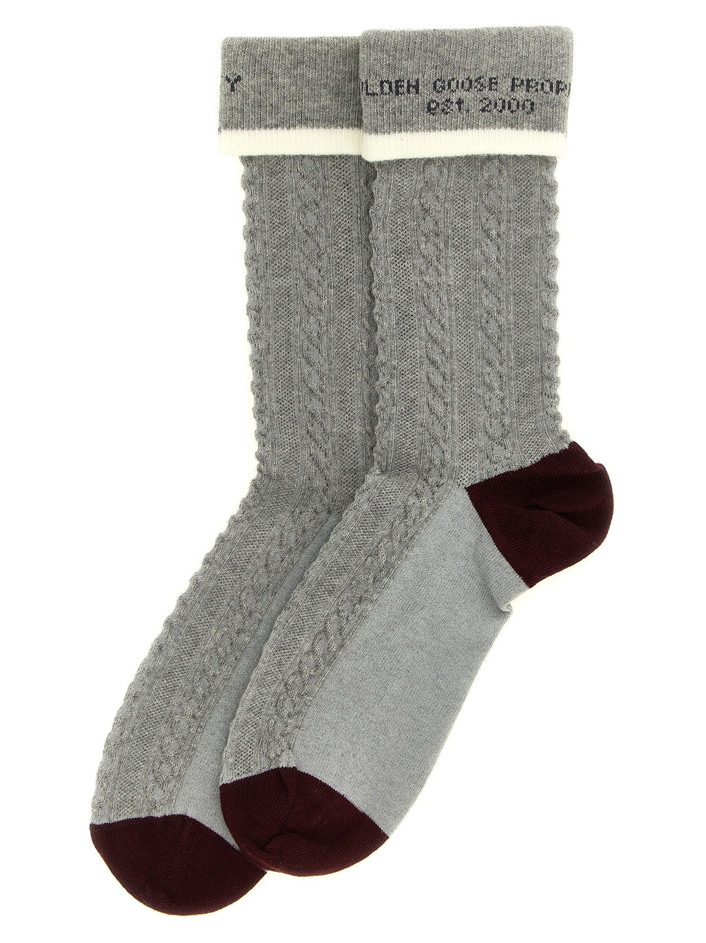 Golden Goose Gray Cotton Socks Golden Goose