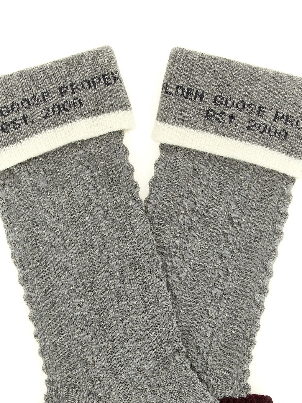 Golden Goose Gray Cotton Socks Golden Goose