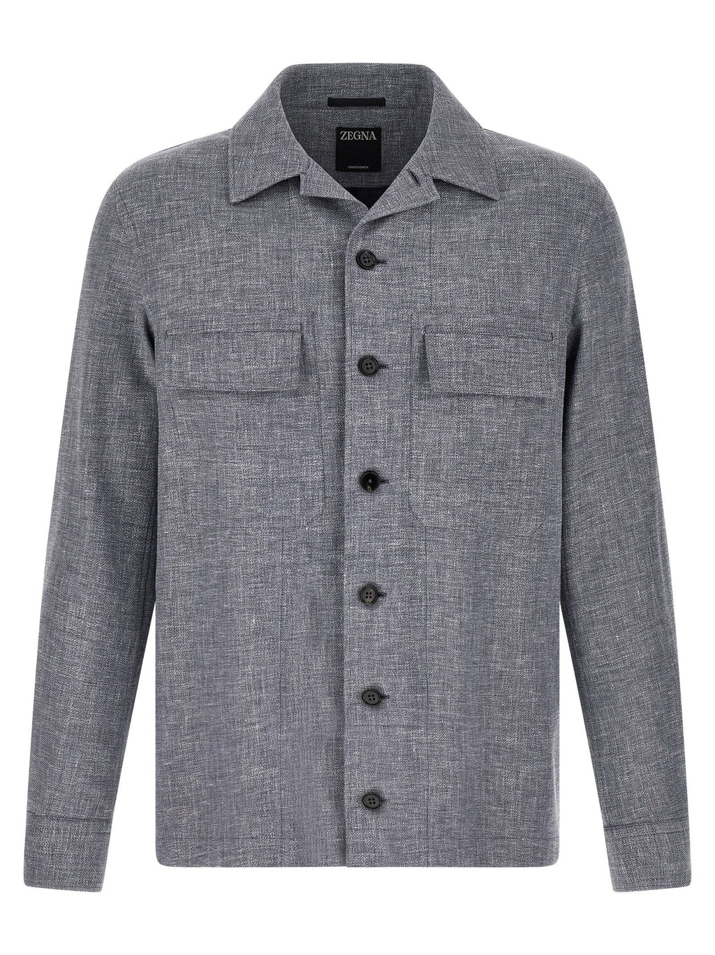 ZEGNA Blue Linen Blouse ZEGNA