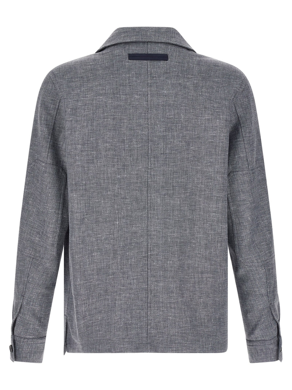 ZEGNA Blue Linen Blouse ZEGNA