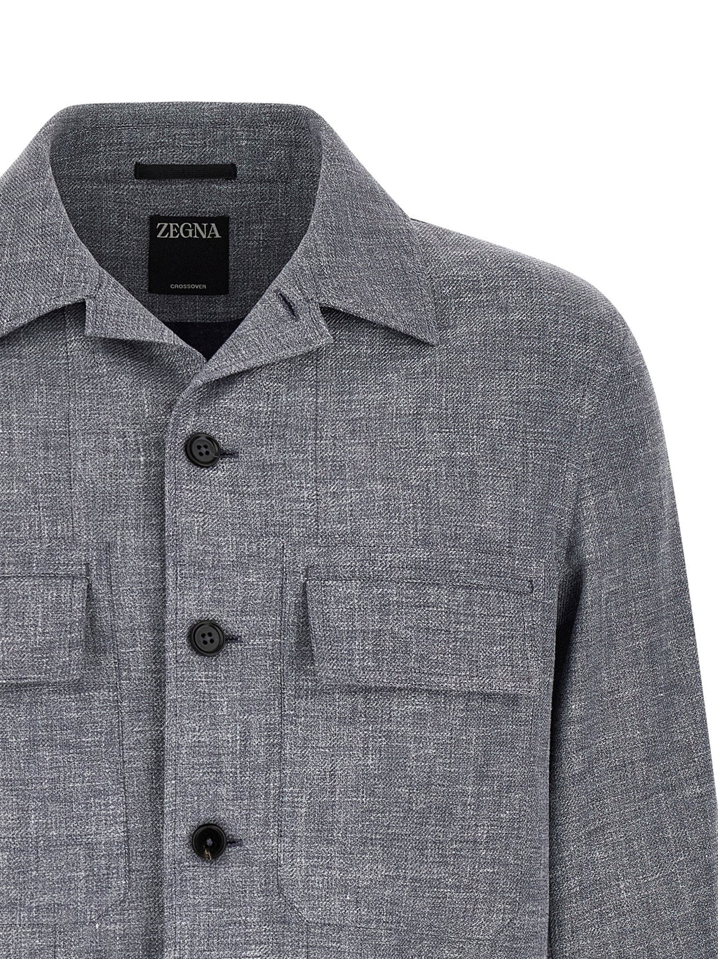ZEGNA Blue Linen Blouse ZEGNA