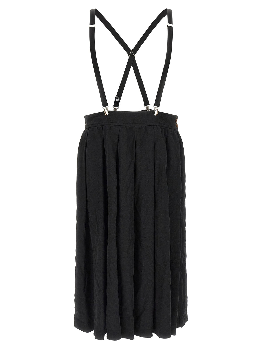 Comme Des Garçons Black Polyester Midi Skirt Comme Des Garçons