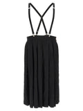 Comme Des Garçons Black Polyester Midi Skirt Comme Des Garçons