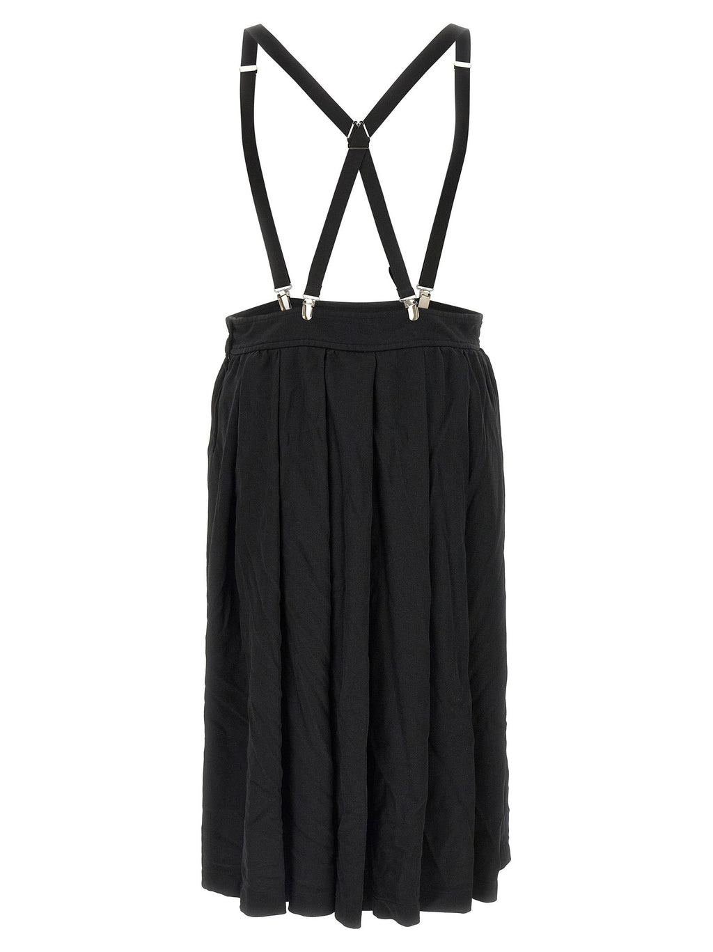 Comme Des Garçons Black Polyester Midi Skirt Comme Des Garçons