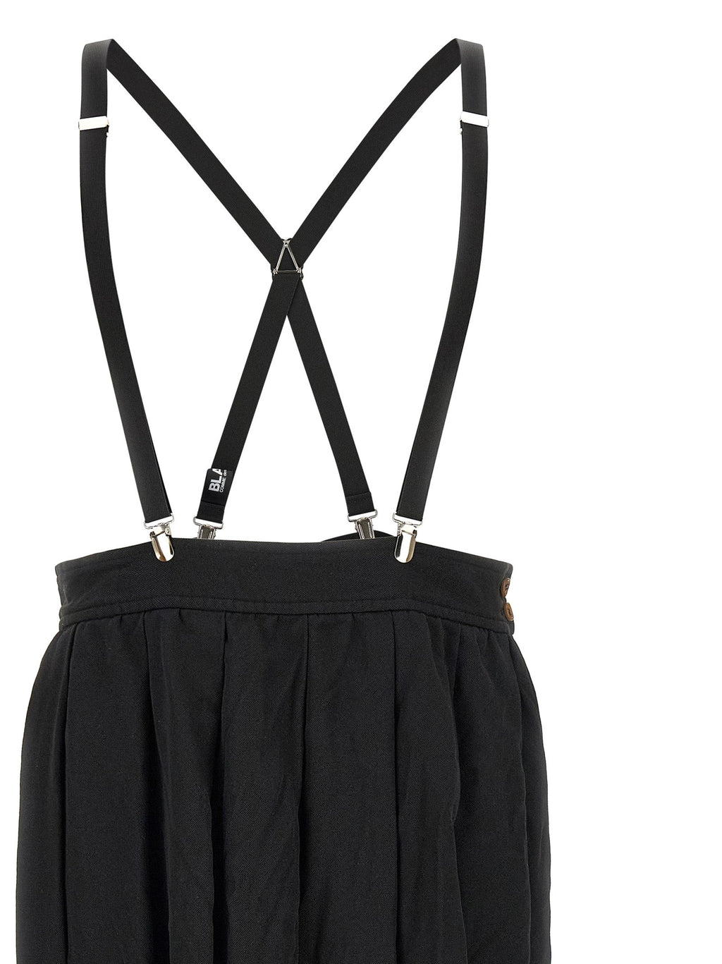 Comme Des Garçons Black Polyester Midi Skirt Comme Des Garçons