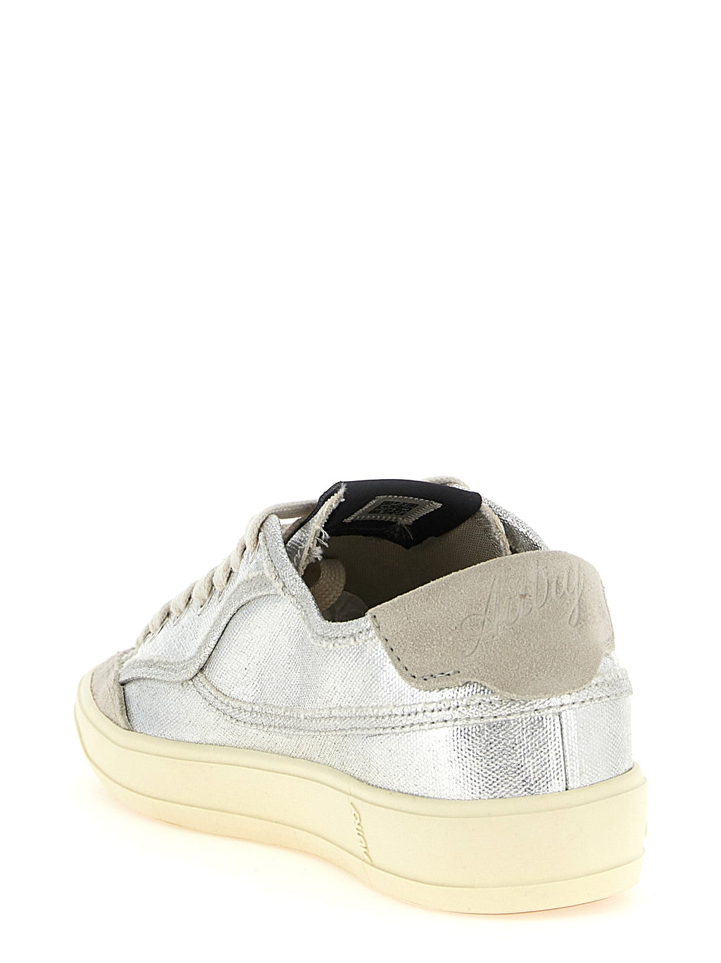 Autry Silver Canvas Low Top Sneakers Autry