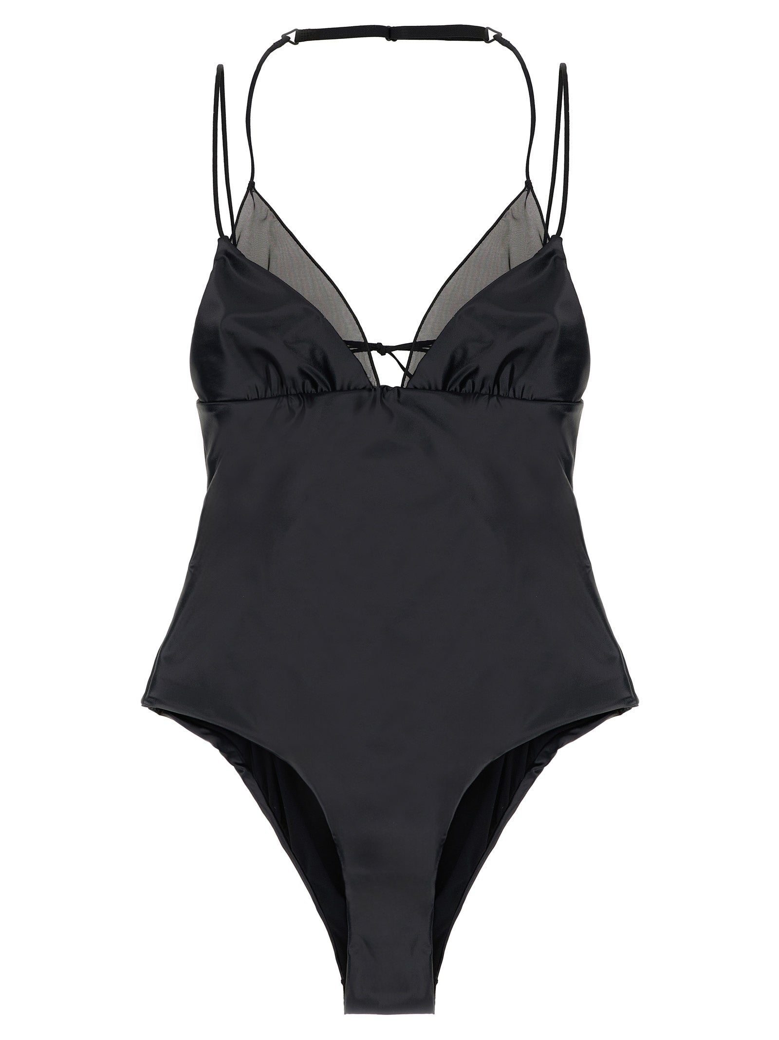 ALLIS Black Polyester One-Piece Swimsuit ALLIS