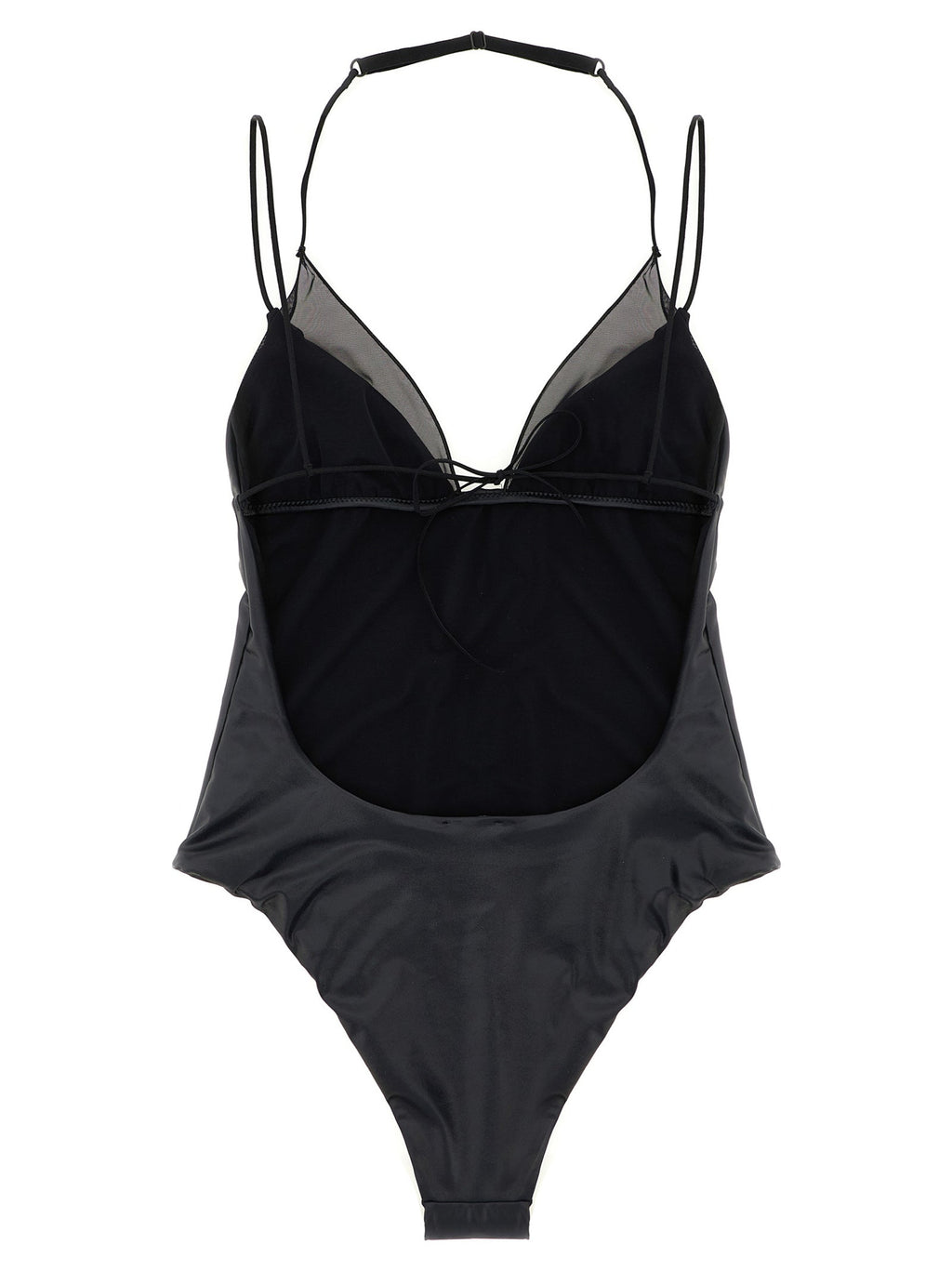 ALLIS Black Polyester One-Piece Swimsuit ALLIS