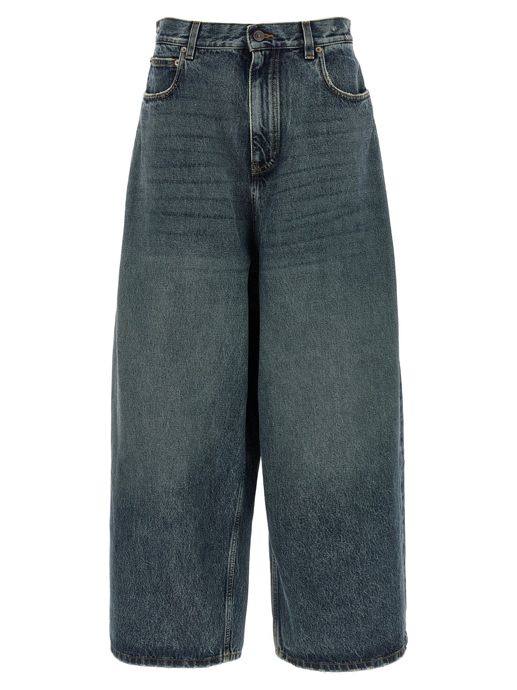 Balenciaga Blue Cotton Relaxed Fit Jeans Balenciaga