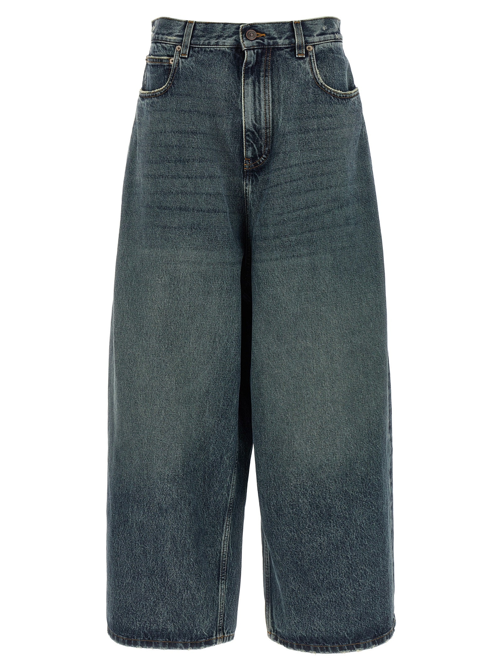 Balenciaga Blue Cotton Relaxed Fit Jeans Balenciaga