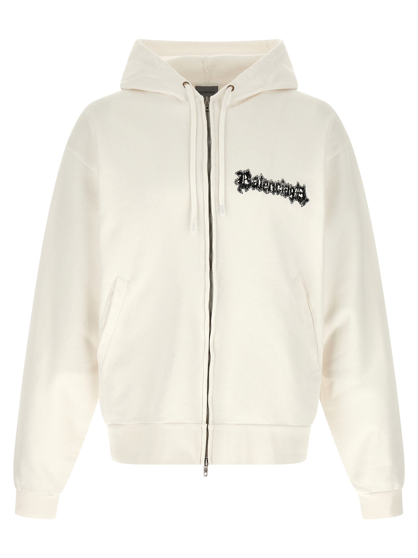 Balenciaga White Cotton Sweatshirt Balenciaga