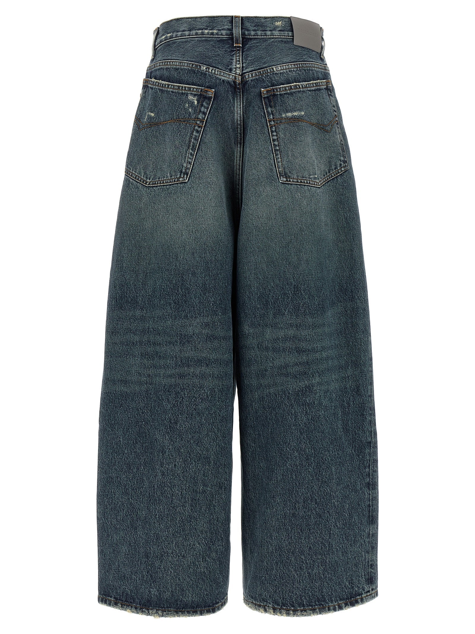 Balenciaga Blue Cotton Relaxed Fit Jeans Balenciaga
