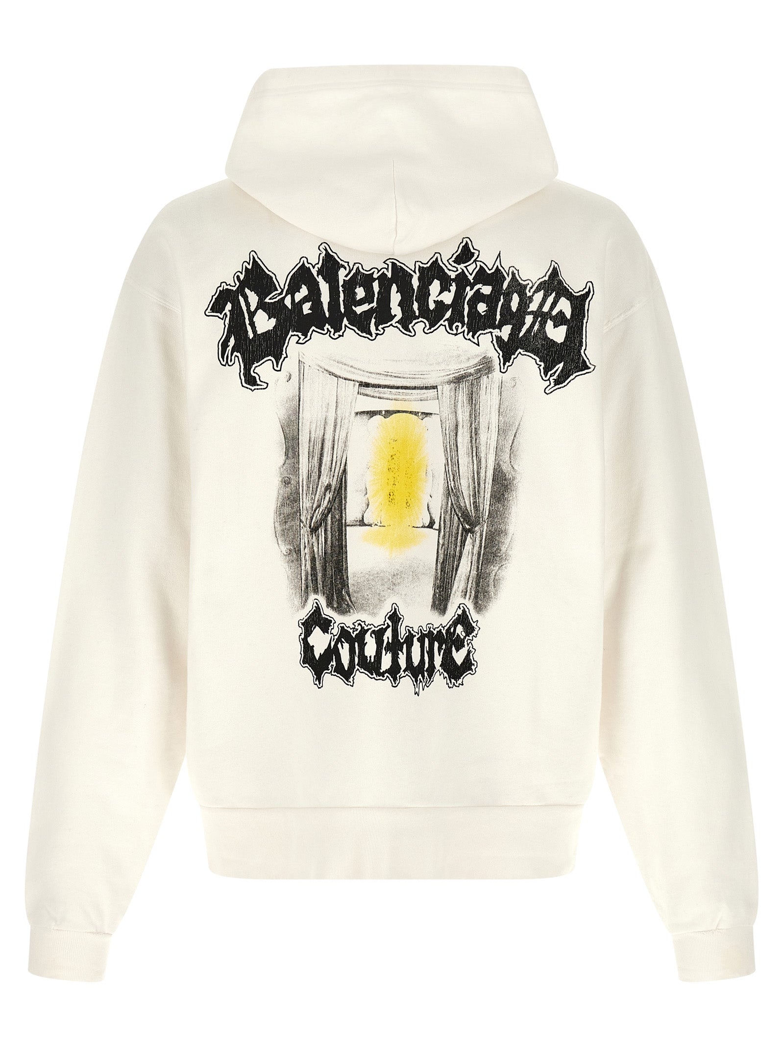 Balenciaga White Cotton Sweatshirt Balenciaga