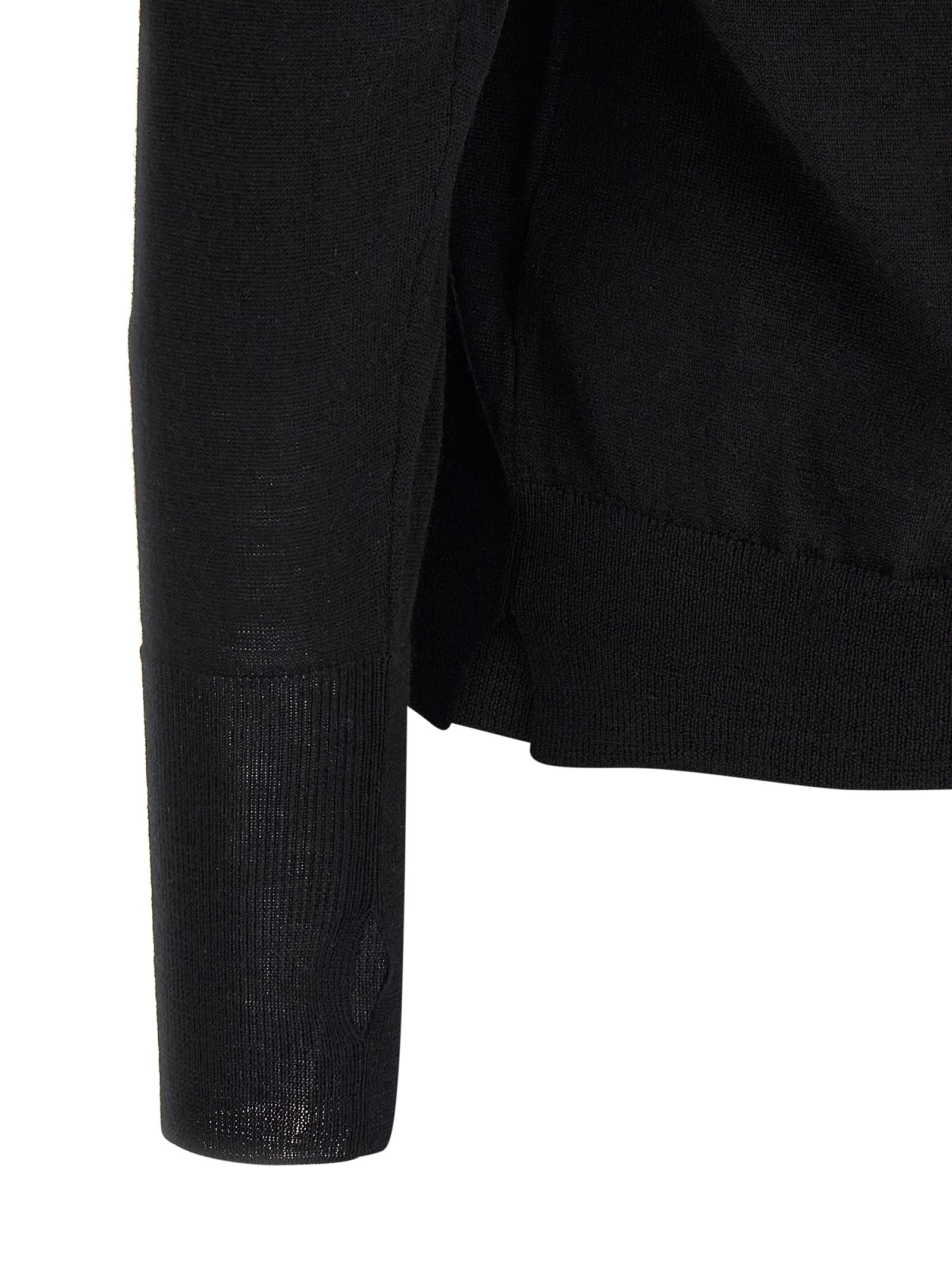 MA'RY'YA Black Virgin Wool Cardigan MA'RY'YA