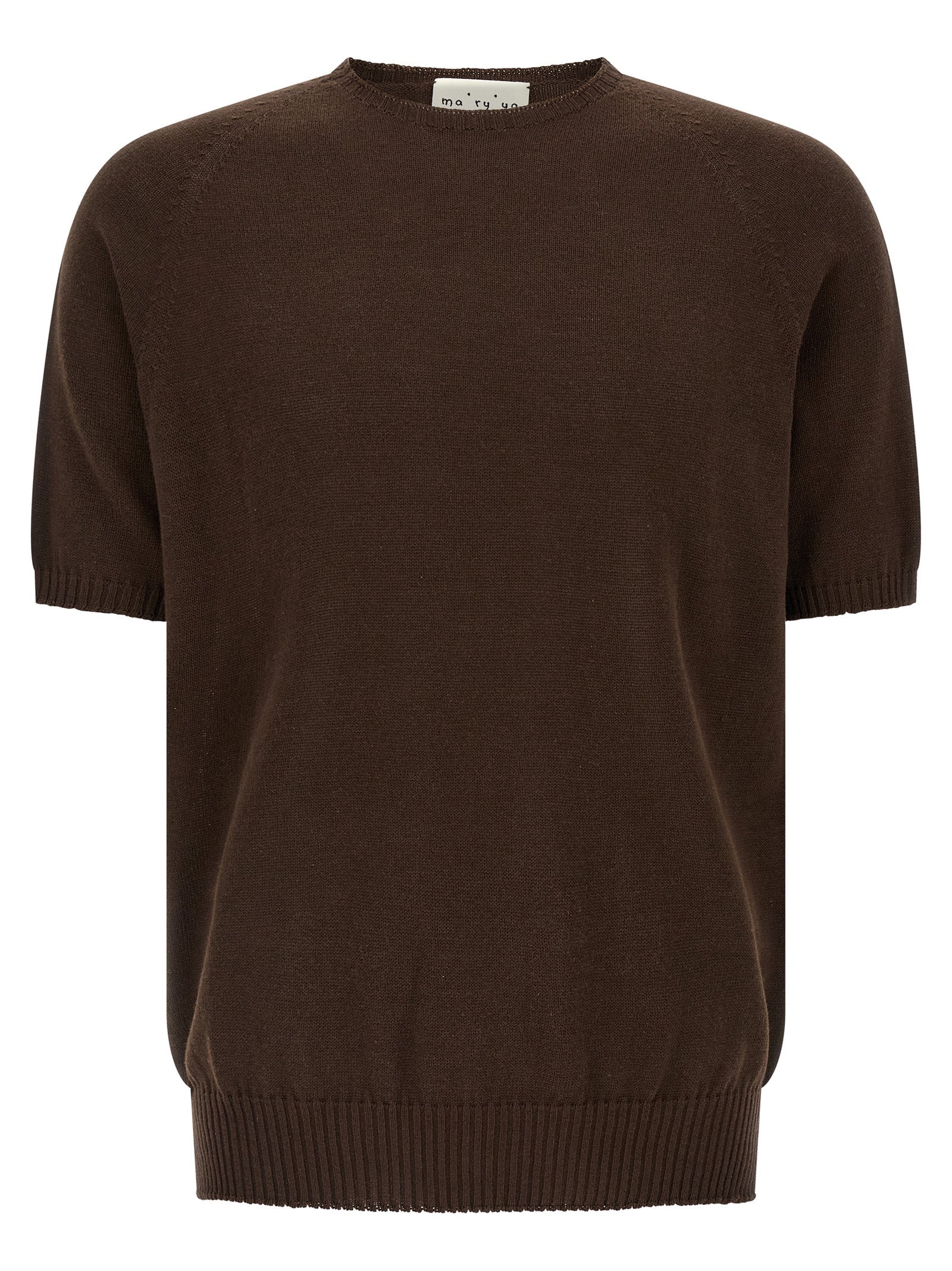 MA'RY'YA Brown Cotton Cardigan MA'RY'YA