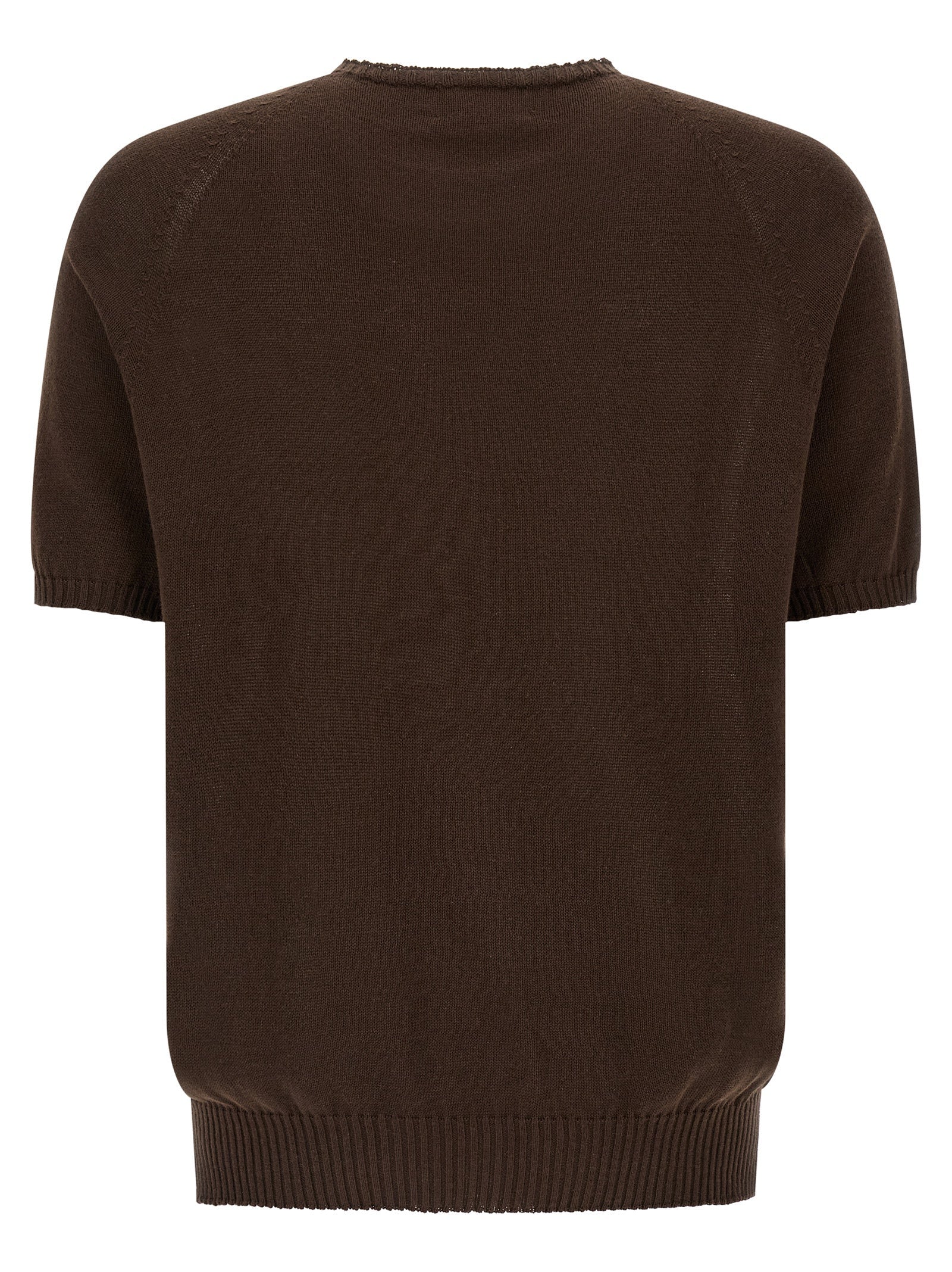 MA'RY'YA Brown Cotton Cardigan MA'RY'YA