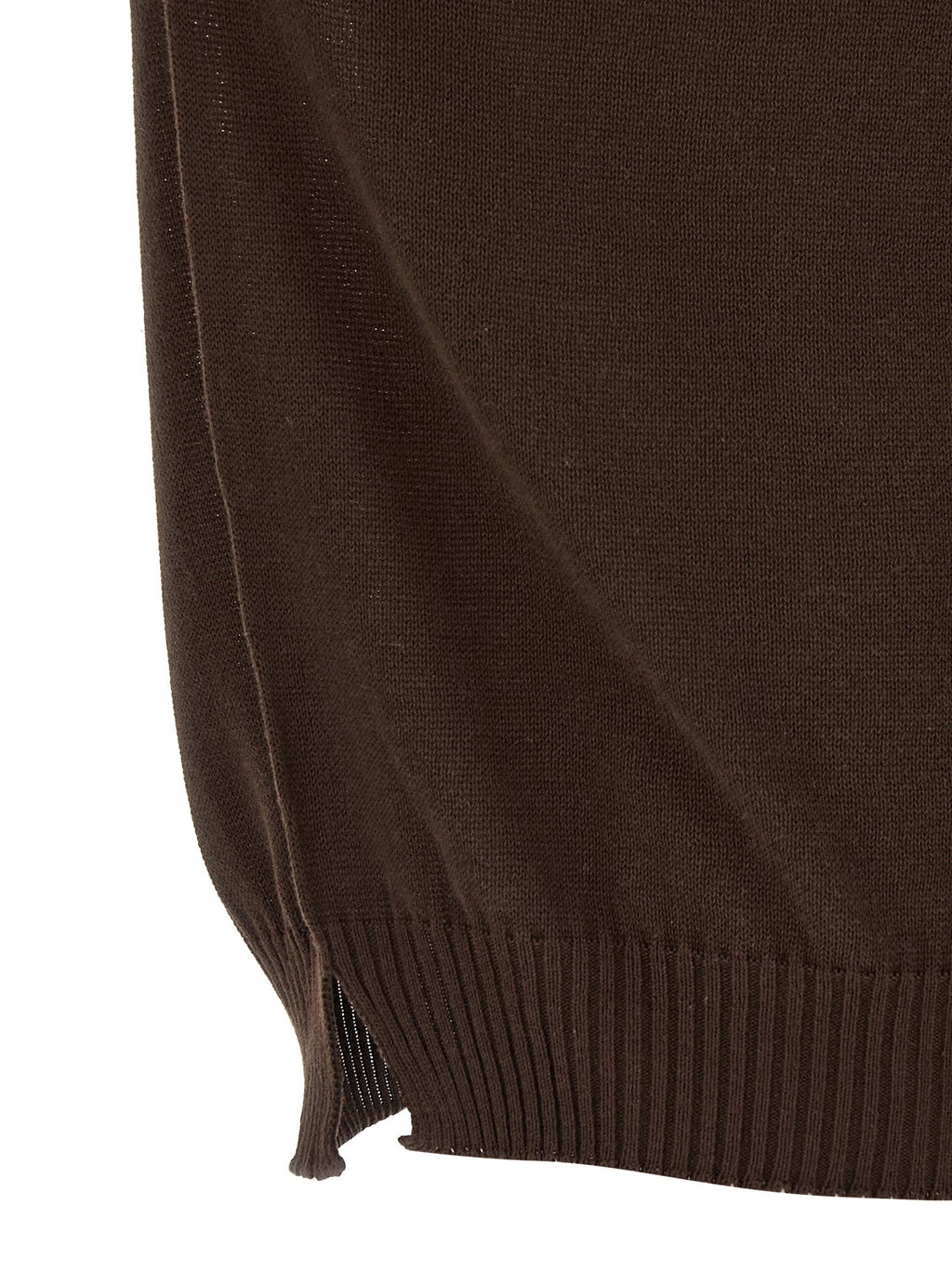 MA'RY'YA Brown Cotton Cardigan MA'RY'YA