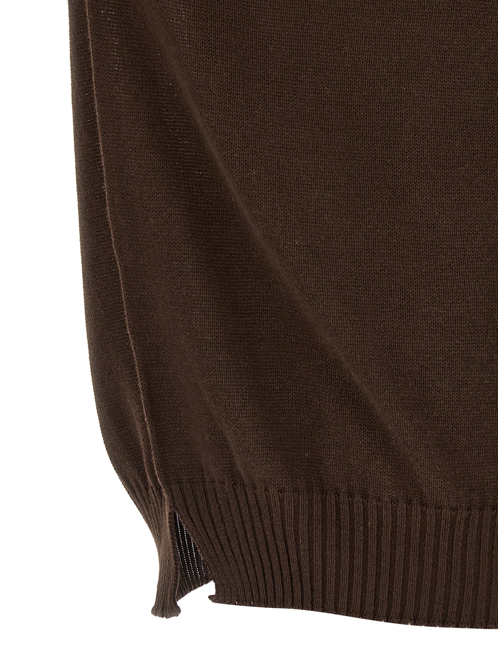MA'RY'YA Brown Cotton Cardigan MA'RY'YA