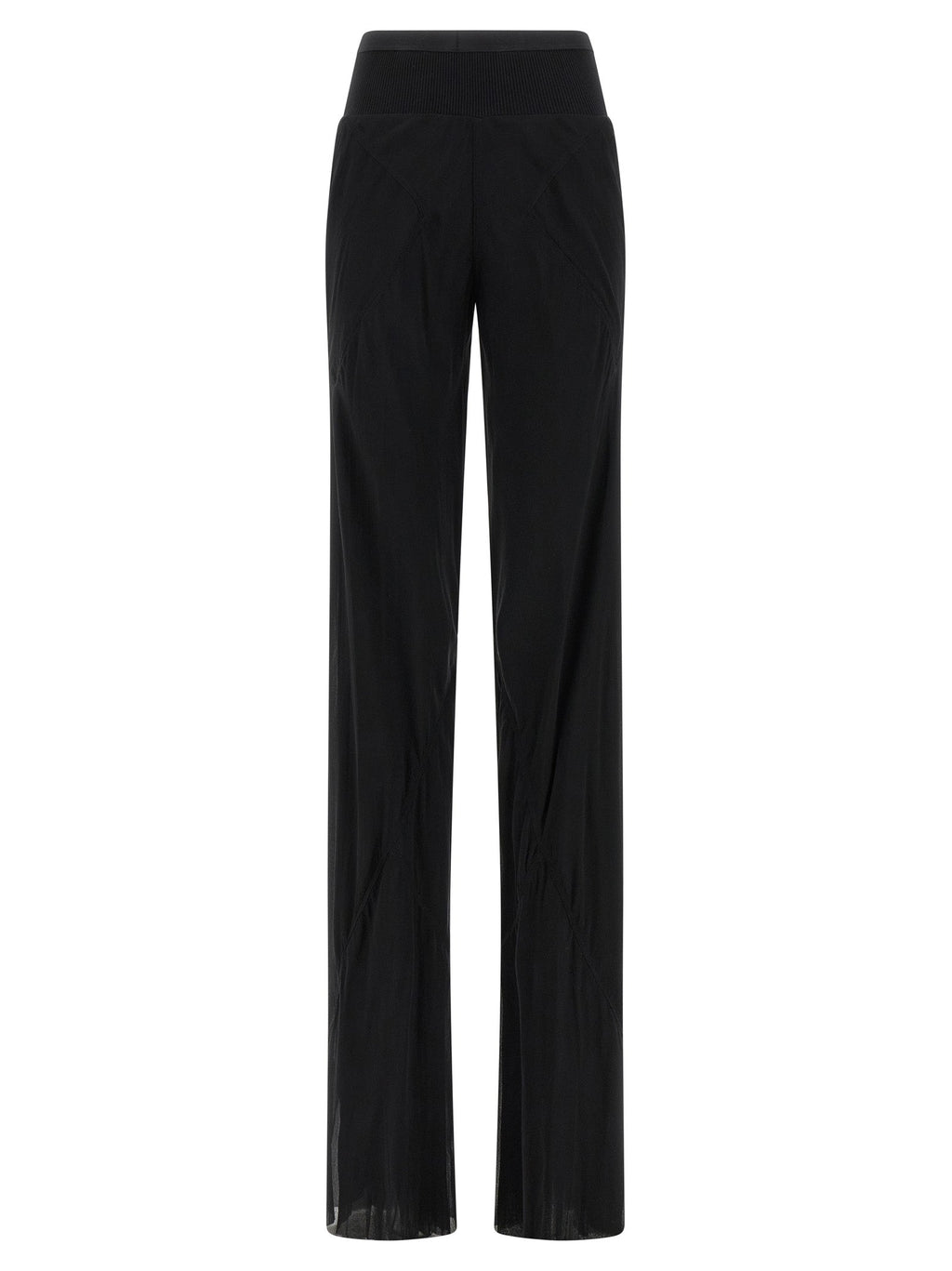 Rick Owens Black Silk Flared Pants Rick Owens