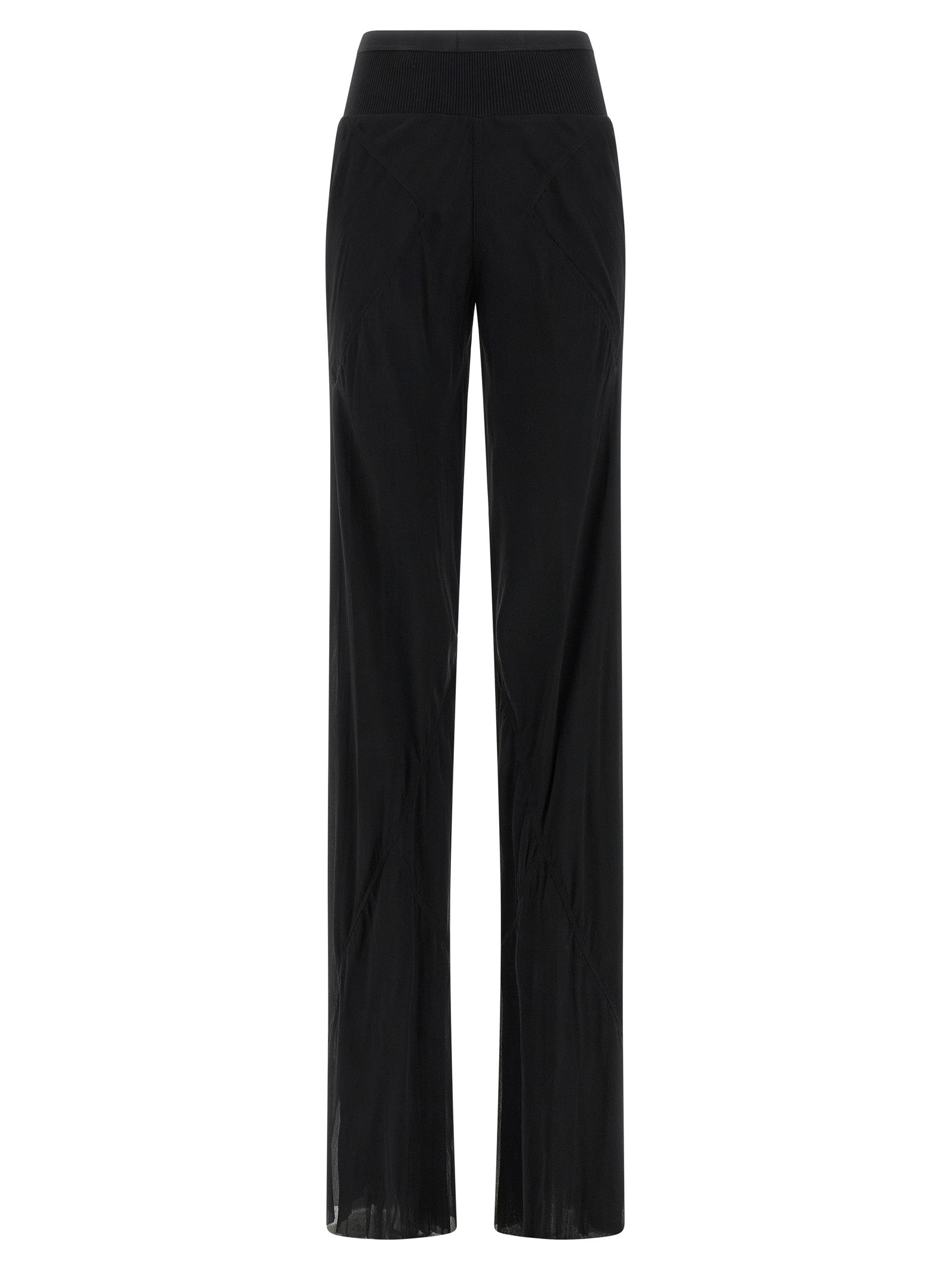 Rick Owens Black Silk Flared Pants Rick Owens