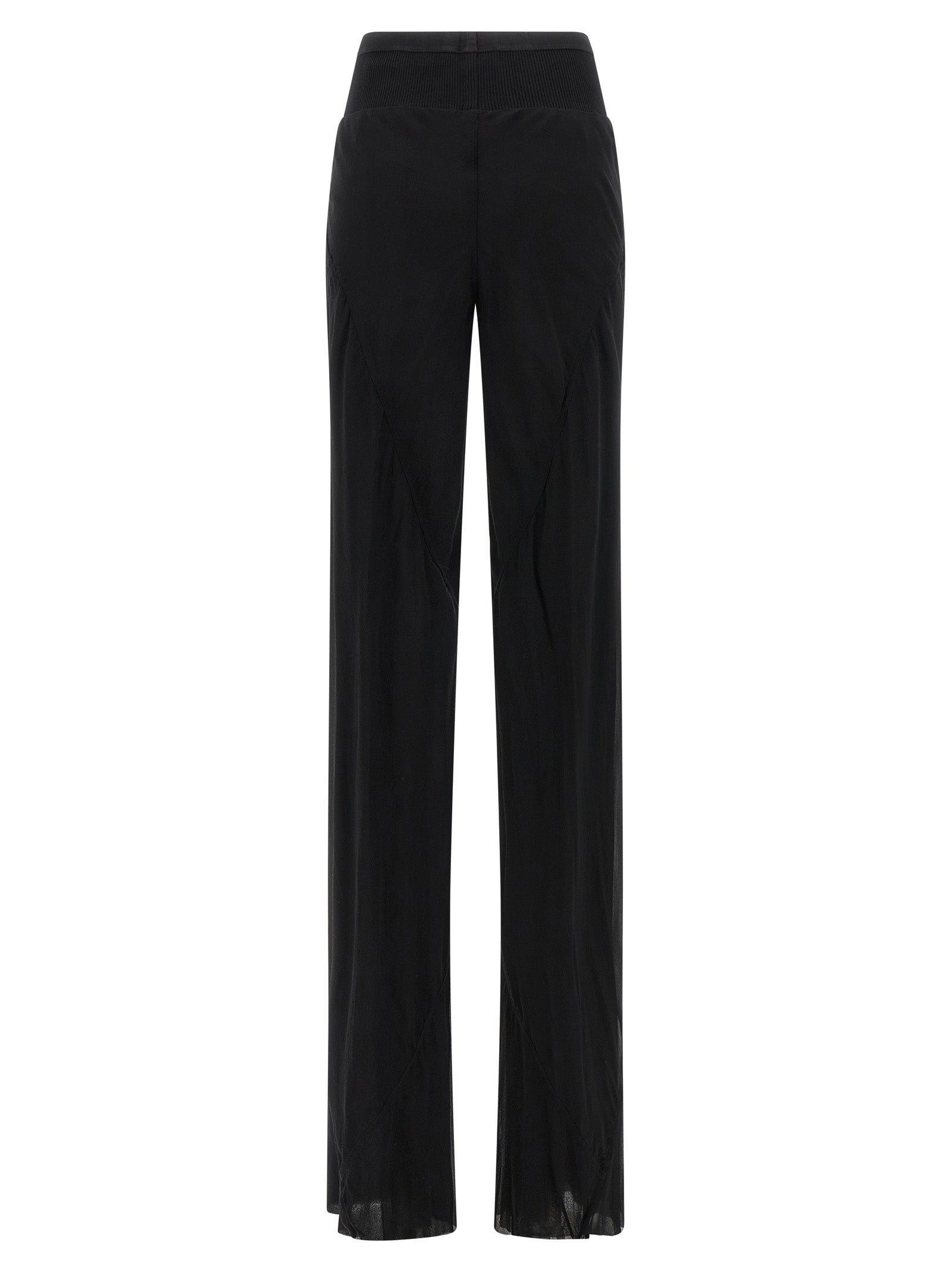 Rick Owens Black Silk Flared Pants Rick Owens