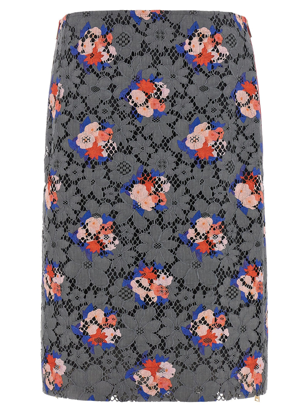Fendi Gray Cotton Midi Skirt Fendi