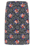Fendi Gray Cotton Midi Skirt Fendi