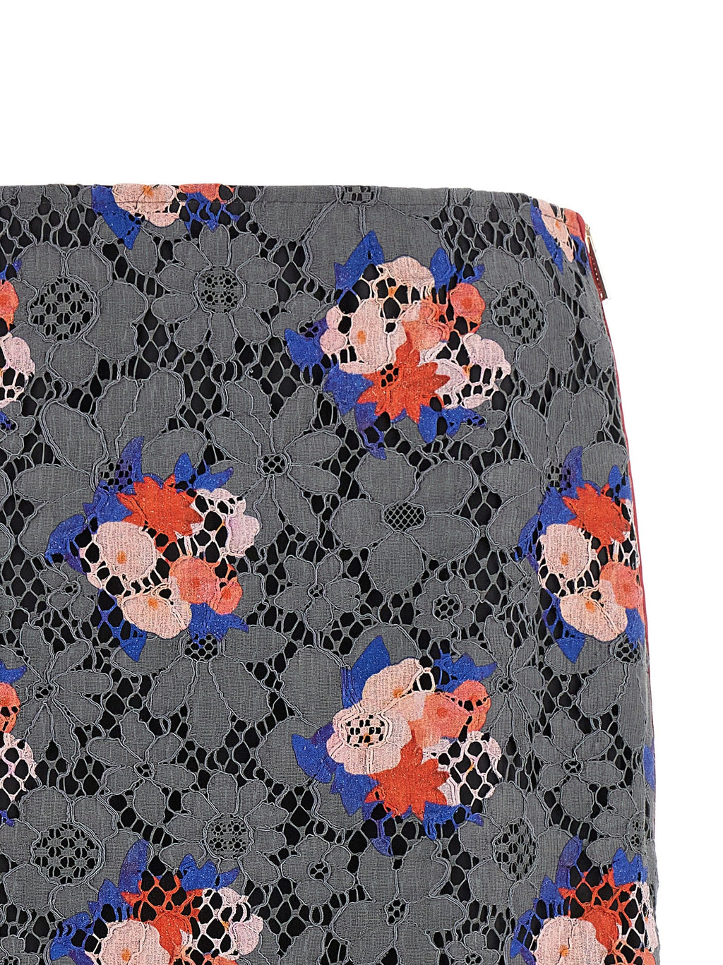Fendi Gray Cotton Midi Skirt Fendi