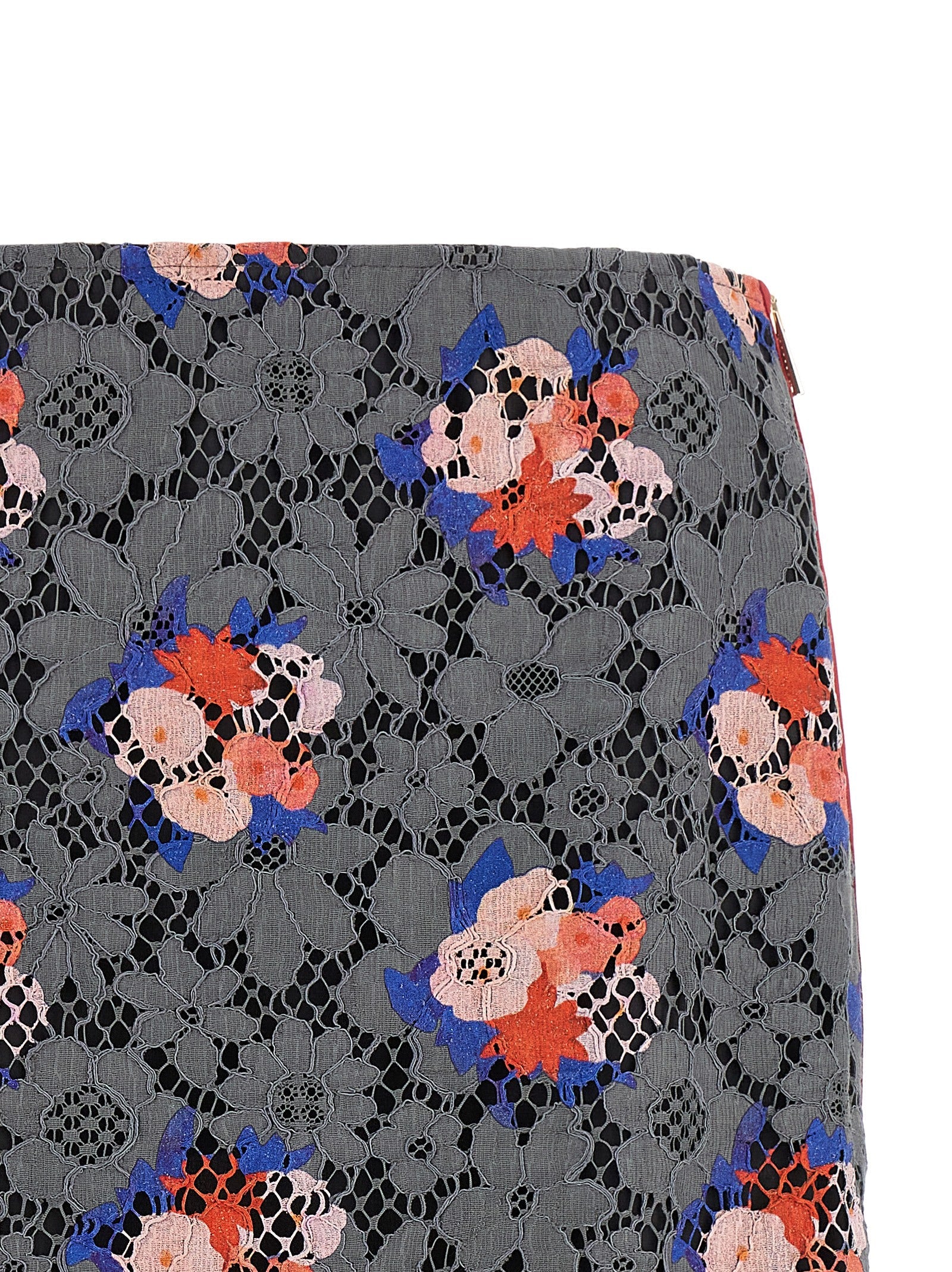 Fendi Gray Cotton Midi Skirt Fendi