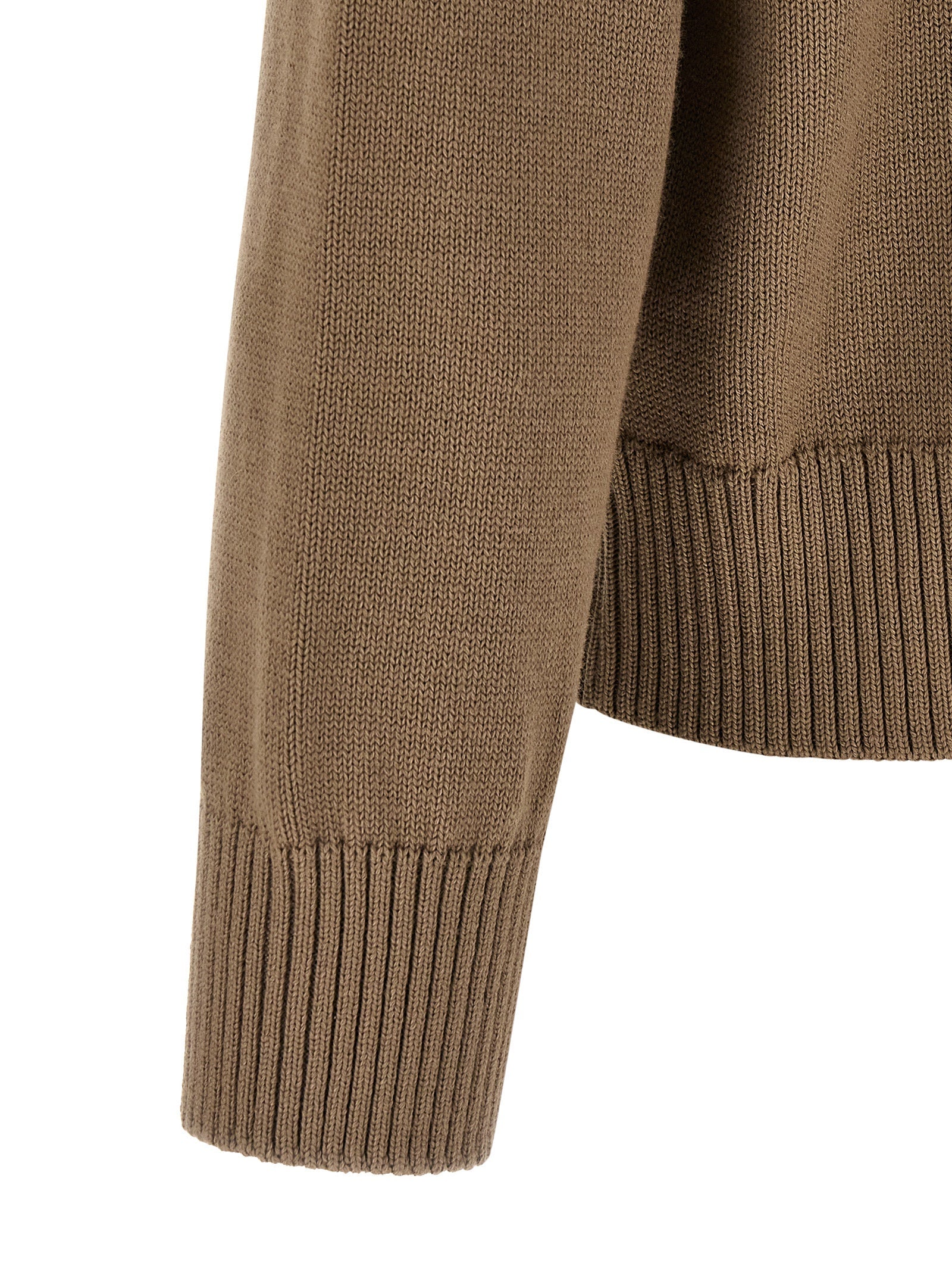 Ami Paris Beige Wool Cardigan Ami Paris