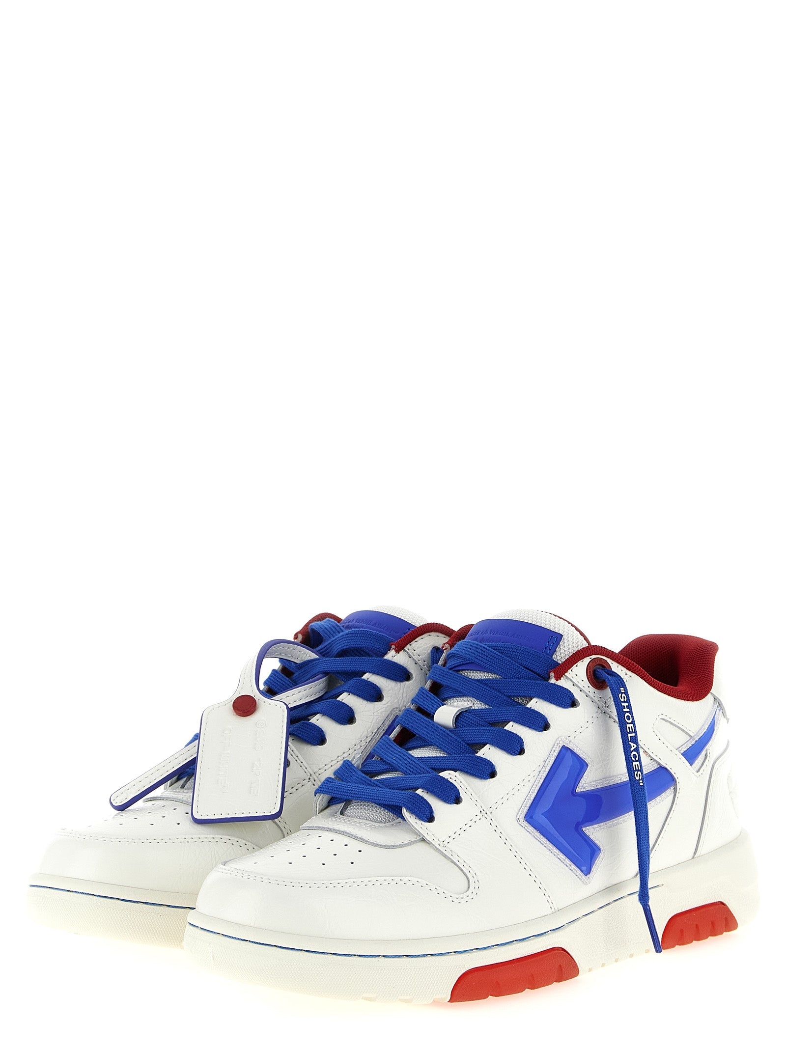 Off-White Blue Leather Athletic Sneakers Off-White