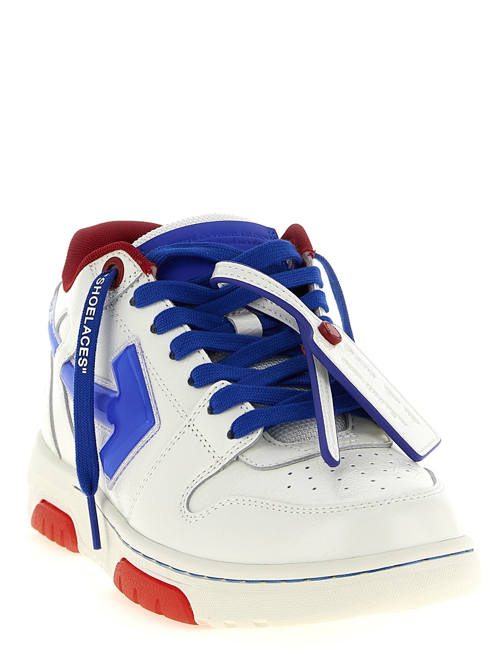 Off-White Blue Leather Athletic Sneakers Off-White