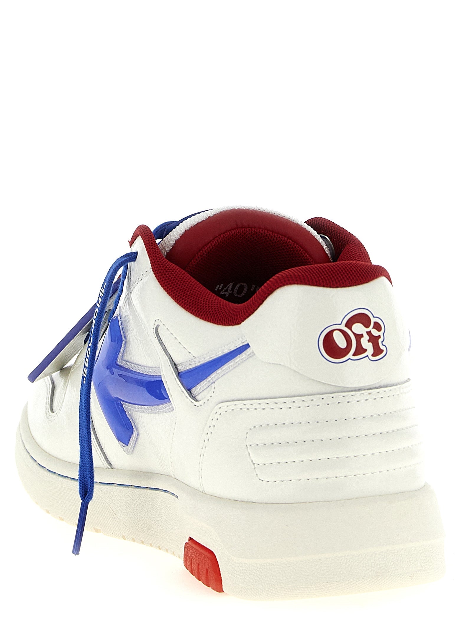 Off-White Blue Leather Athletic Sneakers Off-White