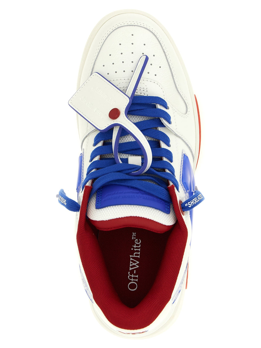 Off-White Blue Leather Athletic Sneakers Off-White