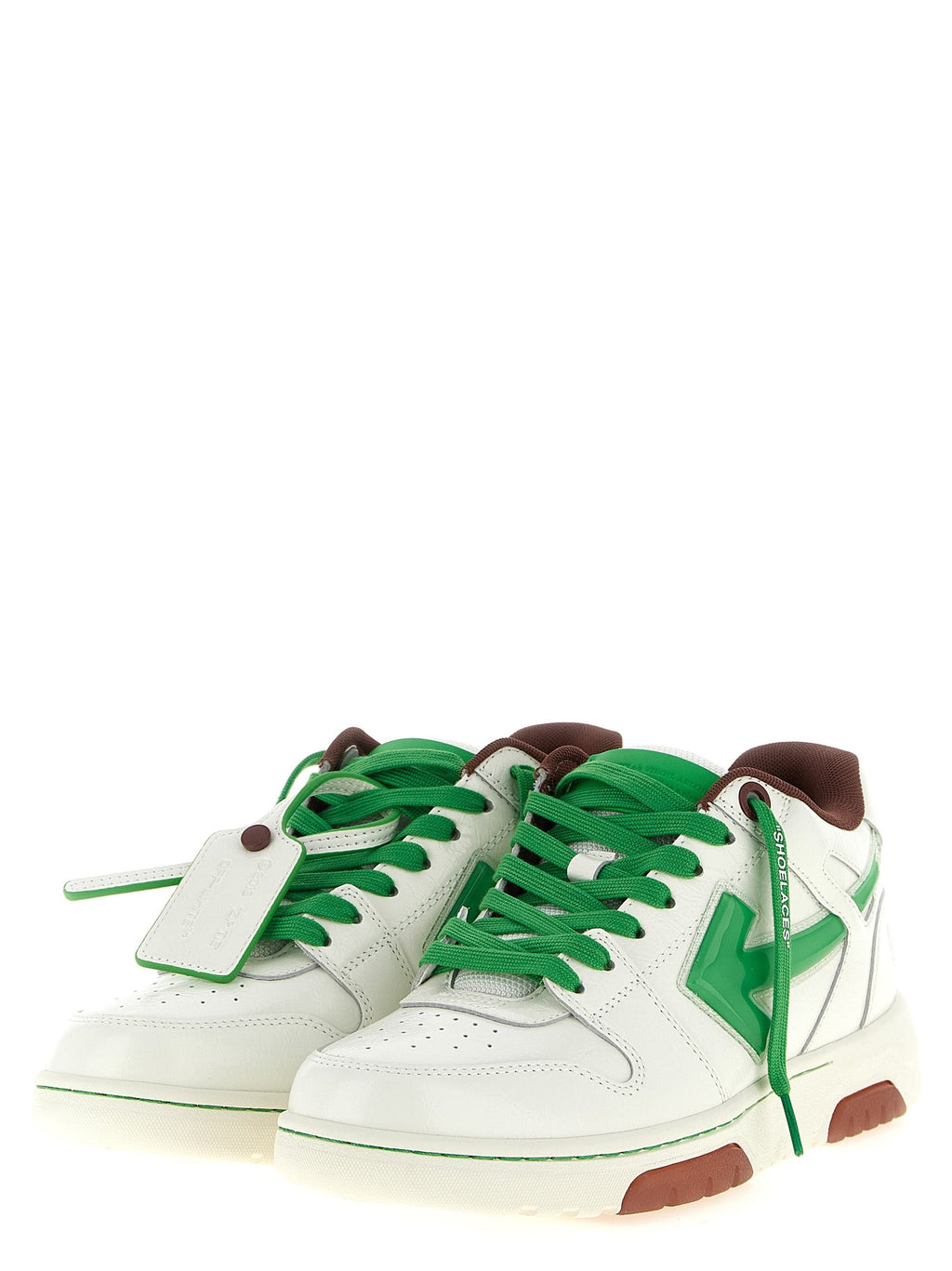 Off-White Bicolor Leather Athletic Sneakers Off-White