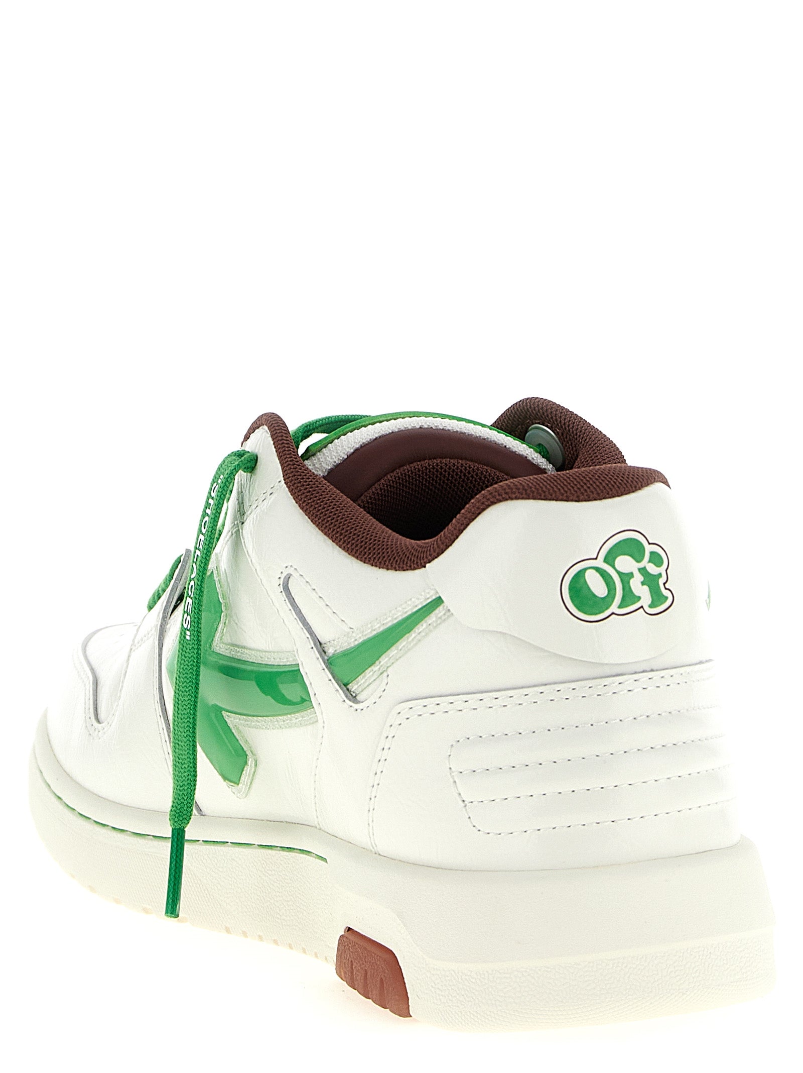 Off-White Bicolor Leather Athletic Sneakers Off-White